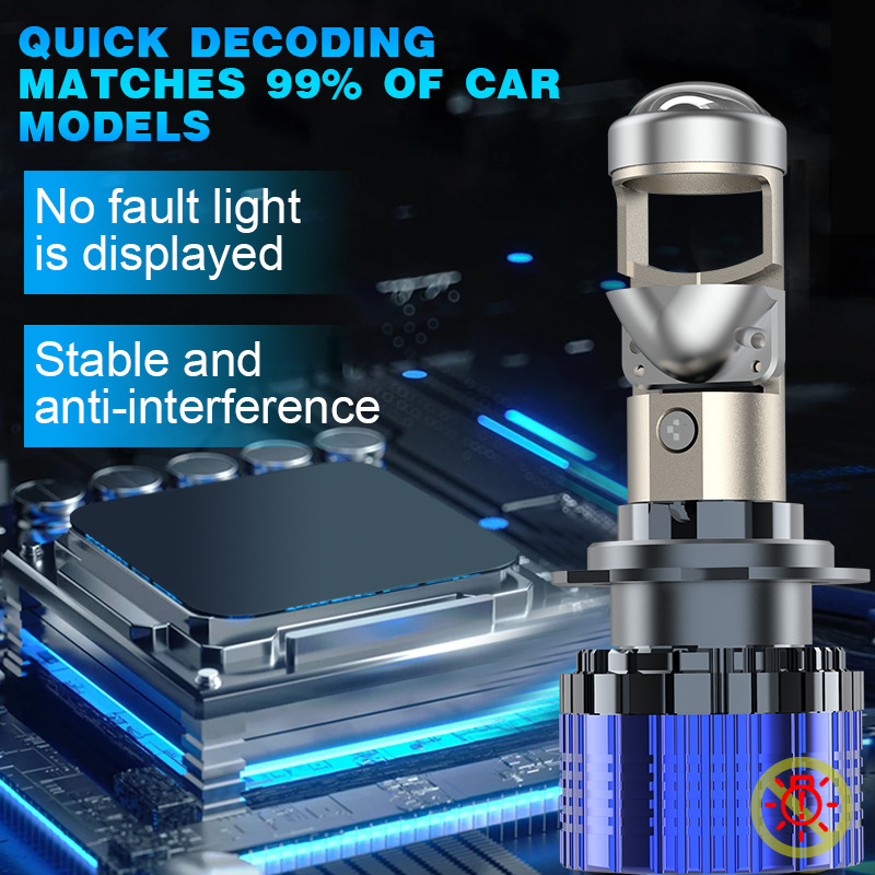 LED projektorske leće za automobile s dvostrukom lećom H4/H7/H11 9005/9006, aluminijsko kućište, IP68, 8000 lm