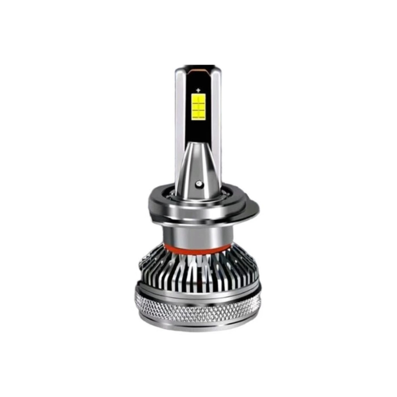 LED automobilska svjetla H7 s dvostrukom bakrenom cijevi, integrirana leća za visoki i niski snop, 60W 12V 6000 lm, IP68, avionski aluminij