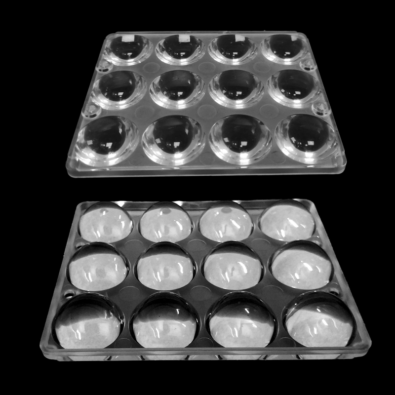 LED μονάδα ML-133x108-12 με convex γυαλιστερή λυχνία, PMMA περίβλημα; ρυθμιζόμενος ακτίνας 3–60°, διαπερατότητα φωτός: υλικό 92%, φακός 82%