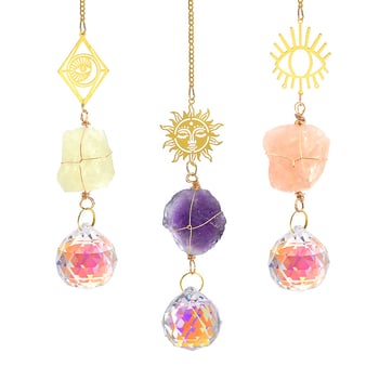 Pandantiv din cristal cu prismă, ornament cu clopoțel pentru fereastra grădinii