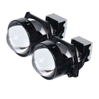 Lentilă LED far auto, cu lampă dublă și efect laser, 85W, 12V, durată 50.000h, aluminiu de aviație, model M3