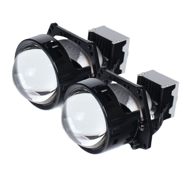 Lentilă LED far auto, cu lampă dublă și efect laser, 85W, 12V, durată 50.000h, aluminiu de aviație, model M3