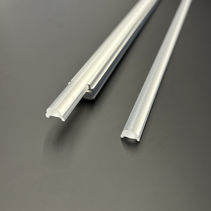 LED γραμμικός φακός, ακρυλικός εξώθητος φακός, δέσμη 45°, διαπερατότητα φωτός 89–92%, μοντέλο DHT-G-0023