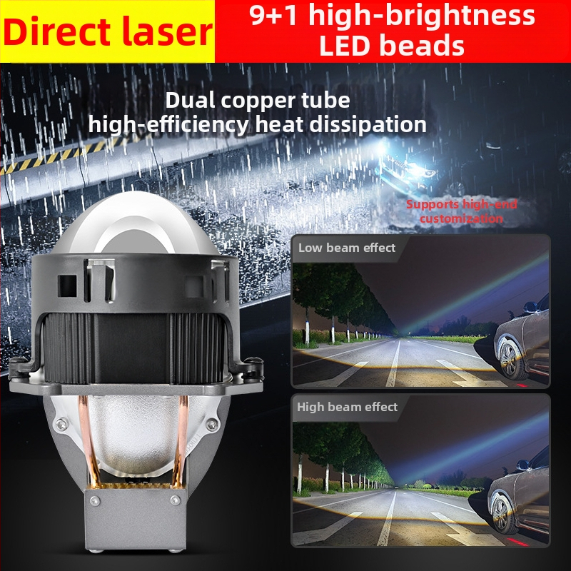 Automobilski LED far V8 — avionski aluminij, 12V, 55/65W, IP67, 30000 sati