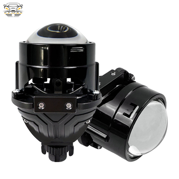 Lentilă LED auto bi-optică cu două faruri, 60W, 12V, 10000 lm, 30000 h, carcasă din aluminiu