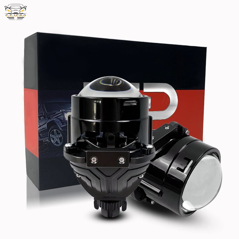 Lentilă LED auto bi-optică cu două faruri, 60W, 12V, 10000 lm, 30000 h, carcasă din aluminiu