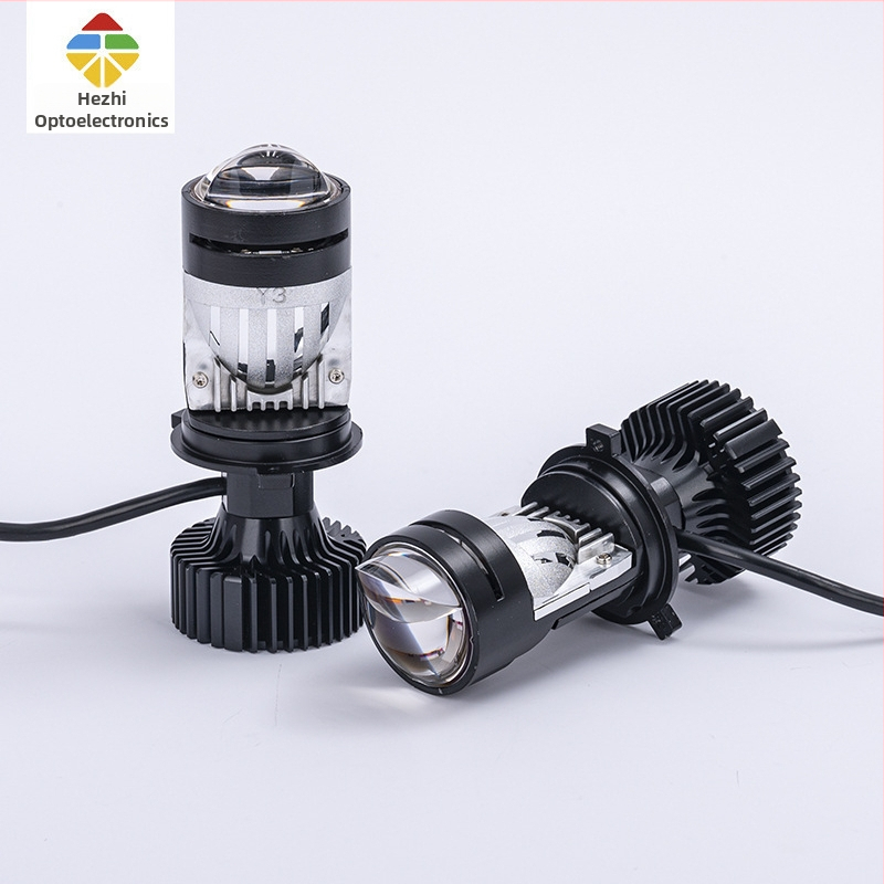Y3 Pro-H4 Laser verzija LED prednja svjetla s dvostrukom lećom, LED moduli 3570+5050, 3200 lm, 12-24 V, Životni vijek 50.000 h, Aluminijska legura
