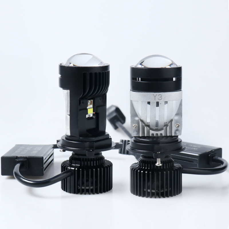 Tacpro H4 LED prednje svjetlo za automobil s trifokalnom lećom, 70W, 12-24V, 5000lm, upravljanje putem aplikacije, fisheye svjetlo