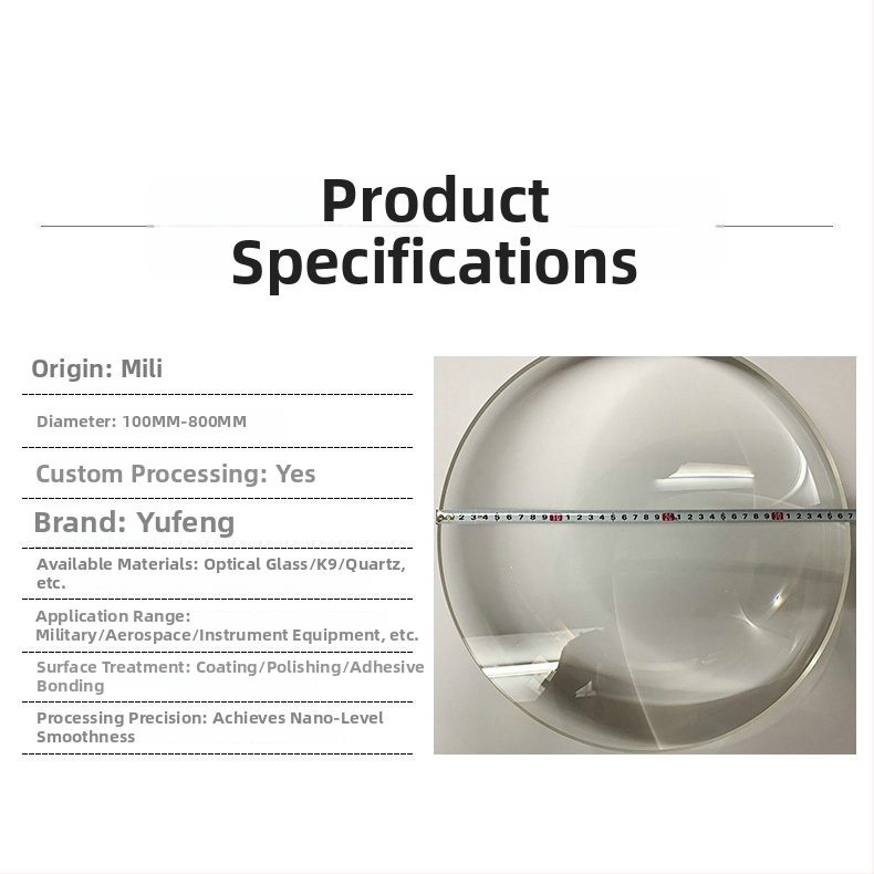Yufeng sklenená optická šošovka s veľkým otvorom, konvexné zväčšovacie sklo pre digitálne elektronické optické prístroje