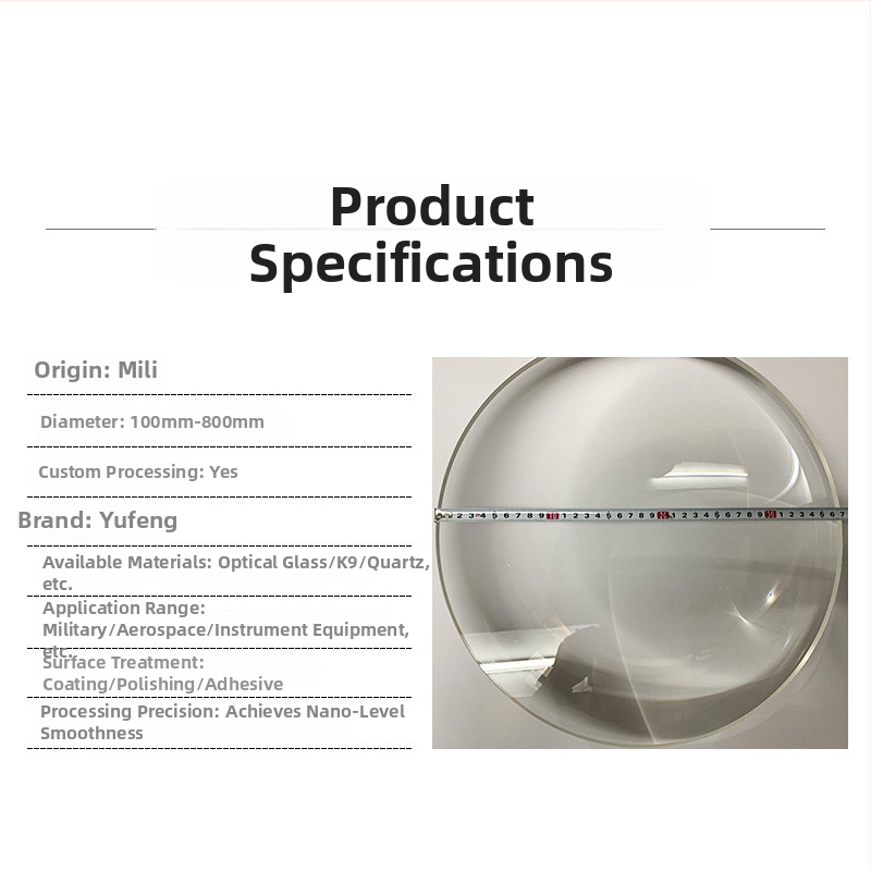 Yufeng sklenená optická šošovka s veľkým otvorom, konvexné zväčšovacie sklo pre digitálne elektronické optické prístroje