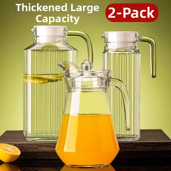 Γυάλινο μπουκάλι νερού, ανθεκτικό σε υψηλές θερμοκρασίες, με μεγάλη χωρητικότητα, παχύτερο σώμα, με μοτίβο πάγου