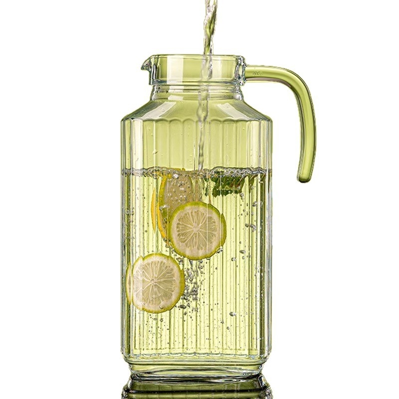 Γυάλινο μπουκάλι νερού, ανθεκτικό σε υψηλές θερμοκρασίες, με μεγάλη χωρητικότητα, παχύτερο σώμα, με μοτίβο πάγου