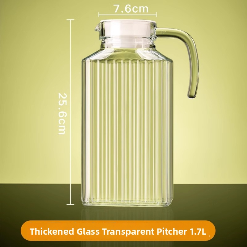 Γυάλινο μπουκάλι νερού, ανθεκτικό σε υψηλές θερμοκρασίες, με μεγάλη χωρητικότητα, παχύτερο σώμα, με μοτίβο πάγου