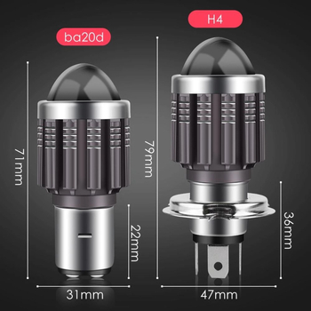 Motociklističko LED svjetlo H4 s fisheye lećom, 12W, 8-80V, 3000 lm, IP68