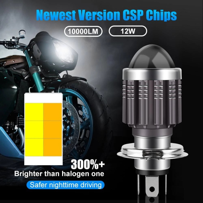 Motociklističko LED svjetlo H4 s fisheye lećom, 12W, 8-80V, 3000 lm, IP68