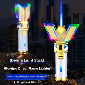 Brichetă metalică cu butan, reutilizabilă, rezistentă la vânt, cu imprimare de siglă și personalizare