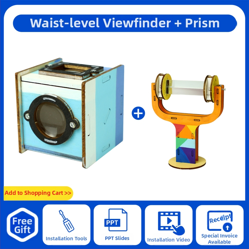 Vizor optic DIY la talie — Jucărie STEM pentru fizică, lemn, electric, kit educațional multifuncțional pentru 7–14 ani