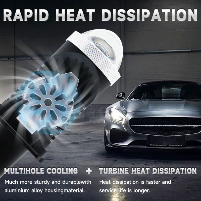 H4 LED prednje svjetlo za automobile s dvostrukim snopom i laserskom lećom, direktno priključivanje, 65W, 24V, 6000–12000 lm, univerzalna kompatibilnost