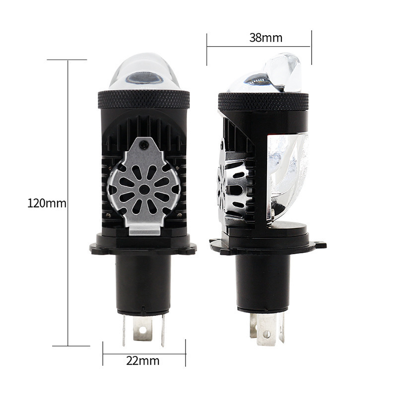 H4 LED prednje svjetlo za automobile s dvostrukim snopom i laserskom lećom, direktno priključivanje, 65W, 24V, 6000–12000 lm, univerzalna kompatibilnost