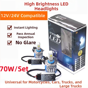 TCYATO T1S LED prednja svjetla za auto H7, H11 i 9005 s LED diodama i vlastitom lećom, aluminijska legura, 12–24V