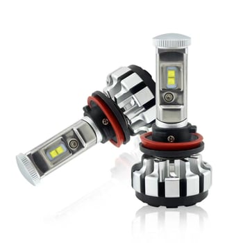TCYATO T1S LED prednja svjetla za auto H7, H11 i 9005 s LED diodama i vlastitom lećom, aluminijska legura, 12–24V