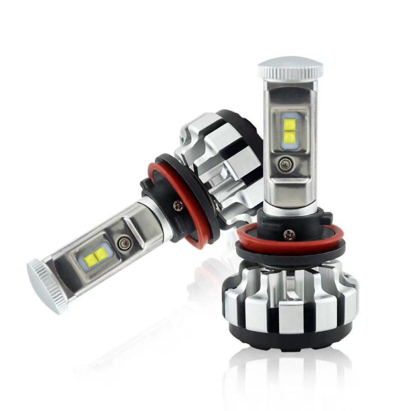 TCYATO T1S LED prednja svjetla za auto H7, H11 i 9005 s LED diodama i vlastitom lećom, aluminijska legura, 12–24V