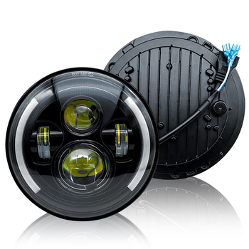 7-inčni LED polukružni far s četiri LED diode za off-road vozila i motocikle
