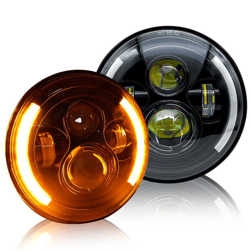 7-inčni LED polukružni far s četiri LED diode za off-road vozila i motocikle