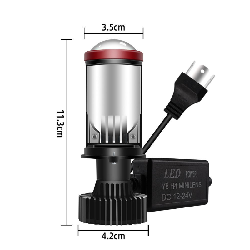 Y8 LED farovi za automobil, visoke snage, H4 fisheye dvostruki zraci leća