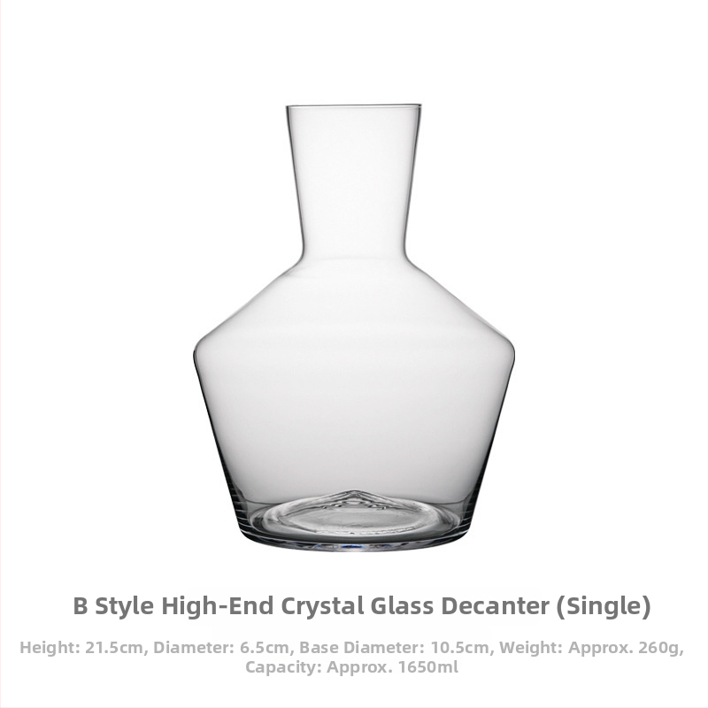 GENIYA krištáľový dekantér, kapacita 1000 ml a viac, moderný minimalistický štýl