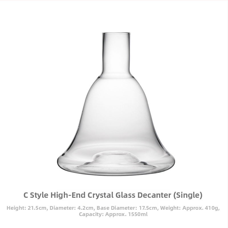 GENIYA krištáľový dekantér, kapacita 1000 ml a viac, moderný minimalistický štýl