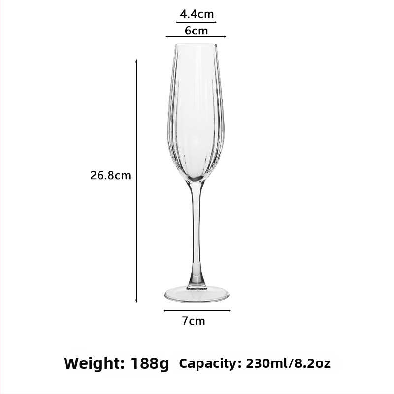 Krištáľové poháre – set pohárov na víno s prizmou – na červené víno, šampaňské a koktejly, nordický štýl, 5 ks, objem 501–600 ml, balené v farebnej krabičke