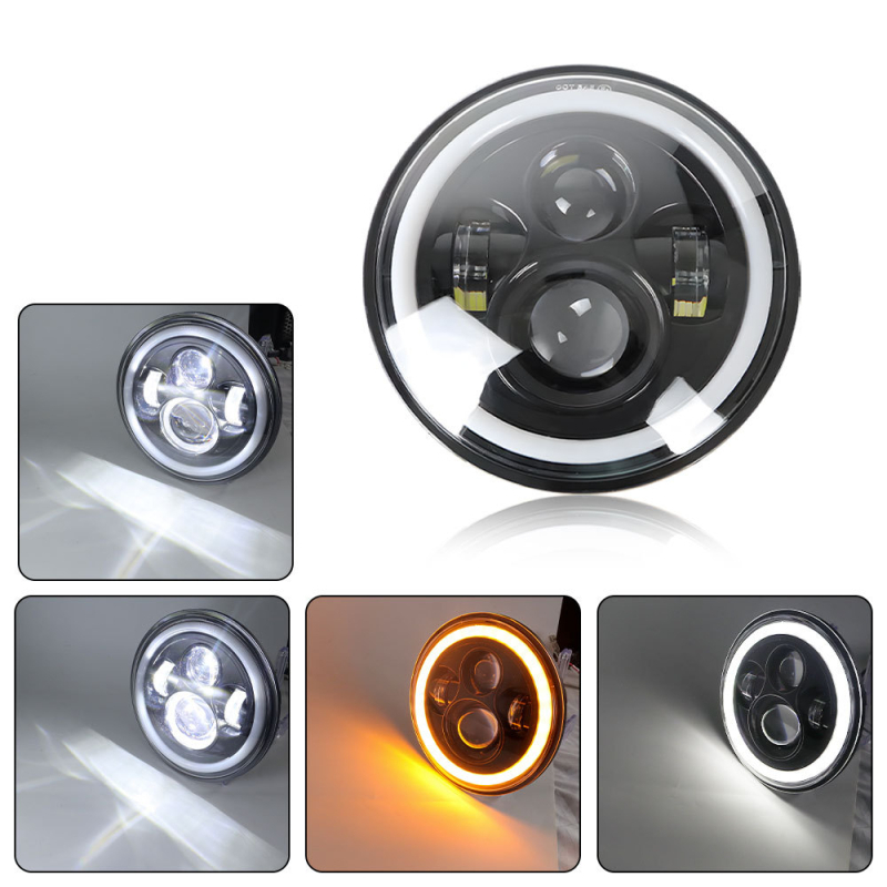 7-inčni Wrangler far s četiri LED diode i kružnom Angel Eye lećom za automobile i motocikle