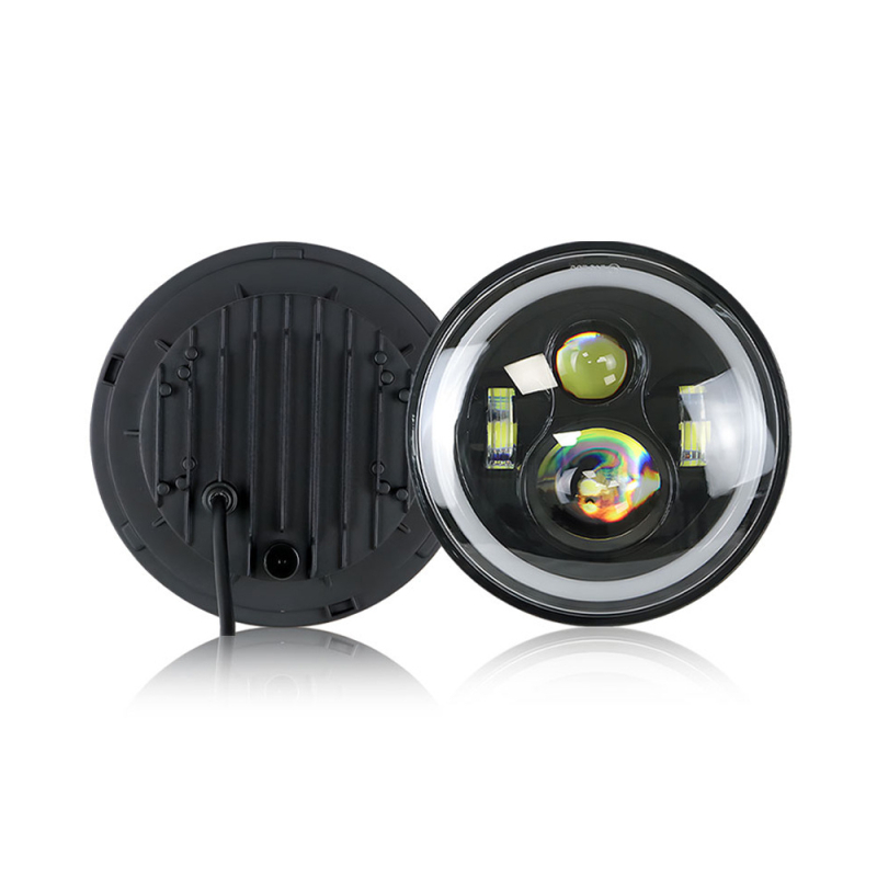7-inčni Wrangler far s četiri LED diode i kružnom Angel Eye lećom za automobile i motocikle