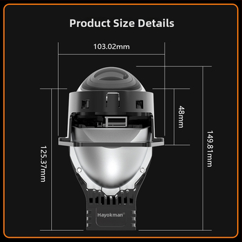 Optical Energy 24V leća za kamionsko svjetlo, dvostruko svjetlo, integrirano daleko i blizu, aluminijska legura, 55–65W