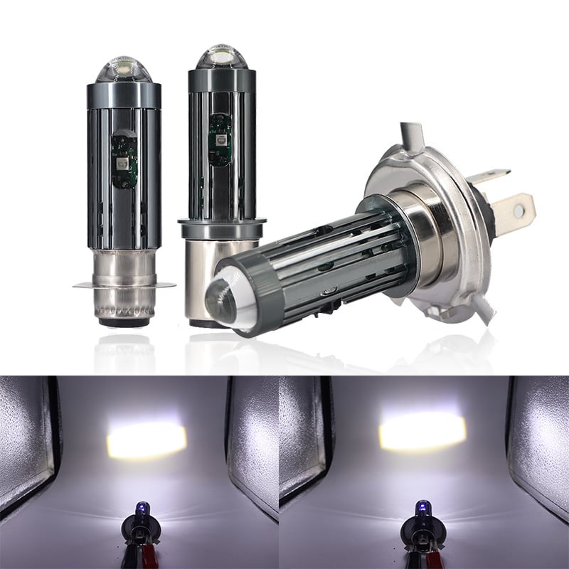 Motociklist LED reflektor s H6 fisheye lećom, zakrivljenim snopom svjetla i hlađenjem ventilatorom