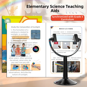 Optikai prizma fizika kísérletekhez: törés és diszperzió, K9 modell, üveg-plasztik kivitel