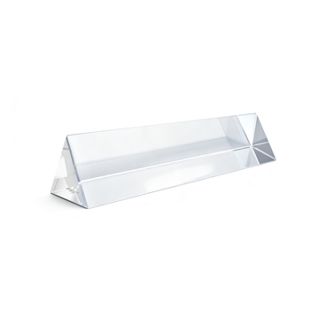 Optikai prizma fizika kísérletekhez: törés és diszperzió, K9 modell, üveg-plasztik kivitel