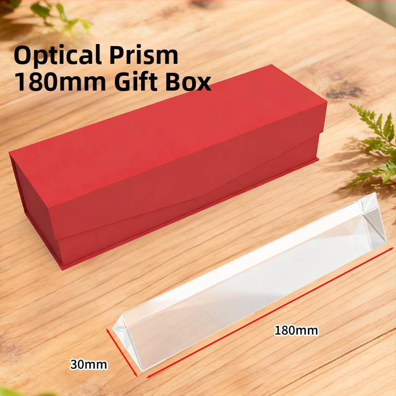 Optikai prizma fizika kísérletekhez: törés és diszperzió, K9 modell, üveg-plasztik kivitel