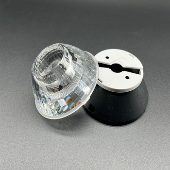 Φακό COB για LED downlight, ακρυλικός PMMA φακός με βάση, μοντέλο MJ7531H-12D, οπτικός PMMA υψηλής ποιότητας, διαπερατότητα φωτός ≥93%, επιλογές LED 1507/1820/CLU038, γωνίες δέσμης 12°/15°/24°/36°/69°