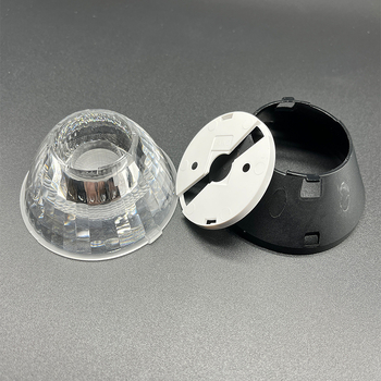 Φακό COB για LED downlight, ακρυλικός PMMA φακός με βάση, μοντέλο MJ7531H-12D, οπτικός PMMA υψηλής ποιότητας, διαπερατότητα φωτός ≥93%, επιλογές LED 1507/1820/CLU038, γωνίες δέσμης 12°/15°/24°/36°/69°