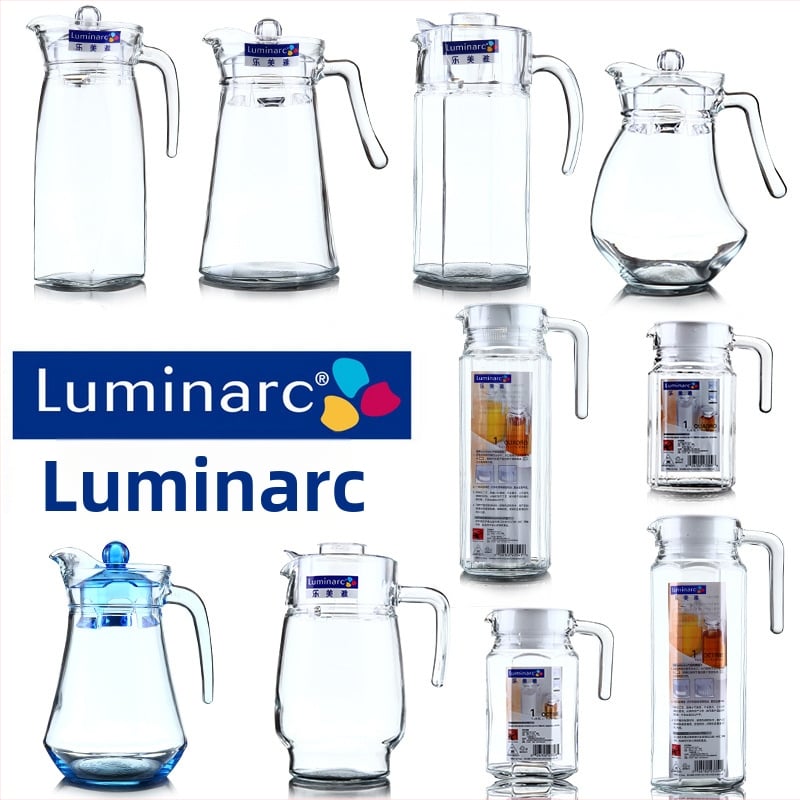 Luminarc γυάλινη κανάτα για κρύο νερό με υφή χτυπήματος – θερμοανθεκτικό γυάλινο δοχείο για χυμούς, τσάι και ποτά