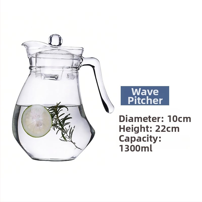 Luminarc γυάλινη κανάτα για κρύο νερό με υφή χτυπήματος – θερμοανθεκτικό γυάλινο δοχείο για χυμούς, τσάι και ποτά