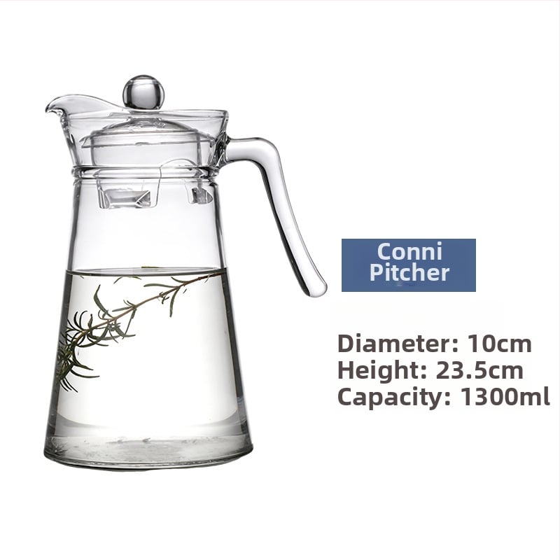 Luminarc γυάλινη κανάτα για κρύο νερό με υφή χτυπήματος – θερμοανθεκτικό γυάλινο δοχείο για χυμούς, τσάι και ποτά