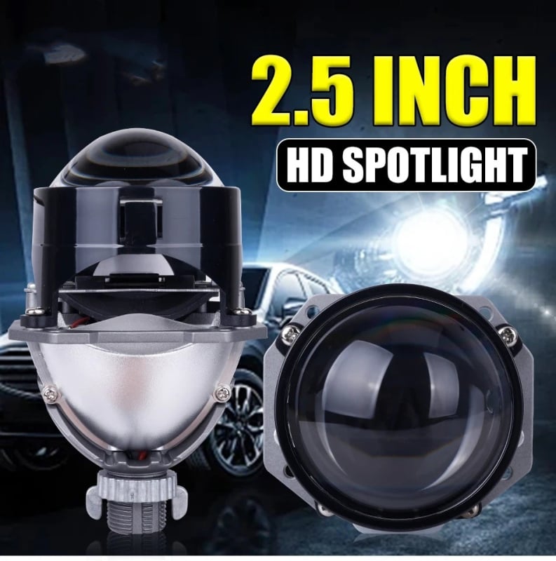 Auto LED far s dvostrukom lećom, kompatibilan s H4/H7 i 9005/9006, 55W, 12V, 10000LM, LED 3570, bez montaže
