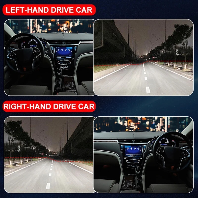 Auto LED far s dvostrukom lećom, kompatibilan s H4/H7 i 9005/9006, 55W, 12V, 10000LM, LED 3570, bez montaže