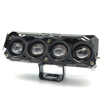 Négylencsés motorkerékpár reflektor — 25W, 8-80V, 1.2A, Alumínium