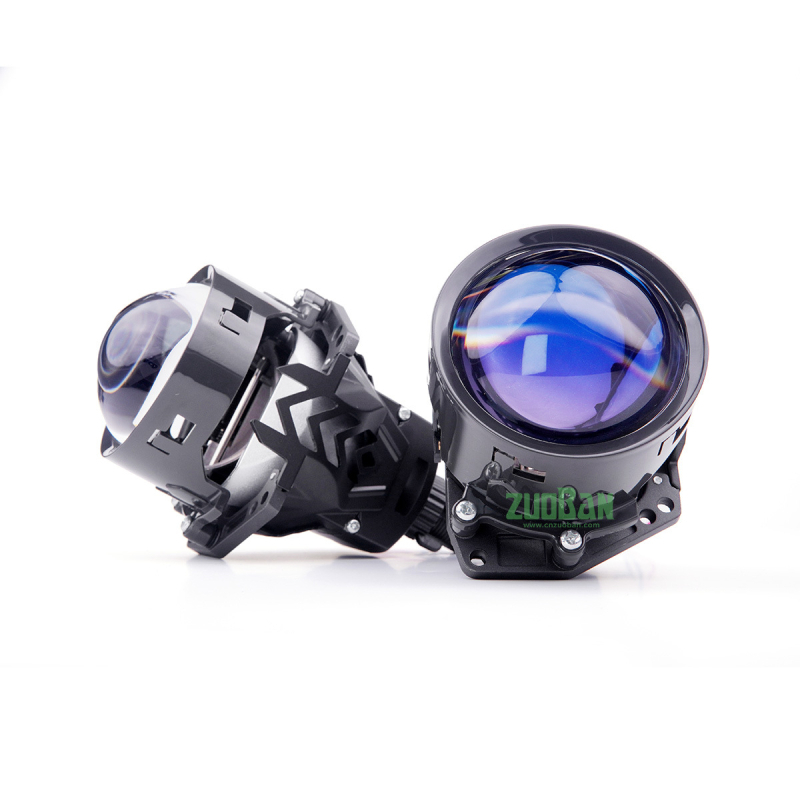 Automobilske LED prednje svjetla s dvostrukim svjetlom i dvostrukom lećom, laserski prozirni leć, univerzalna kompatibilnost s originalnim modelima automobila, aluminijska legura (130W, 12V, 6000 lm, IP68, aluminijska legura)