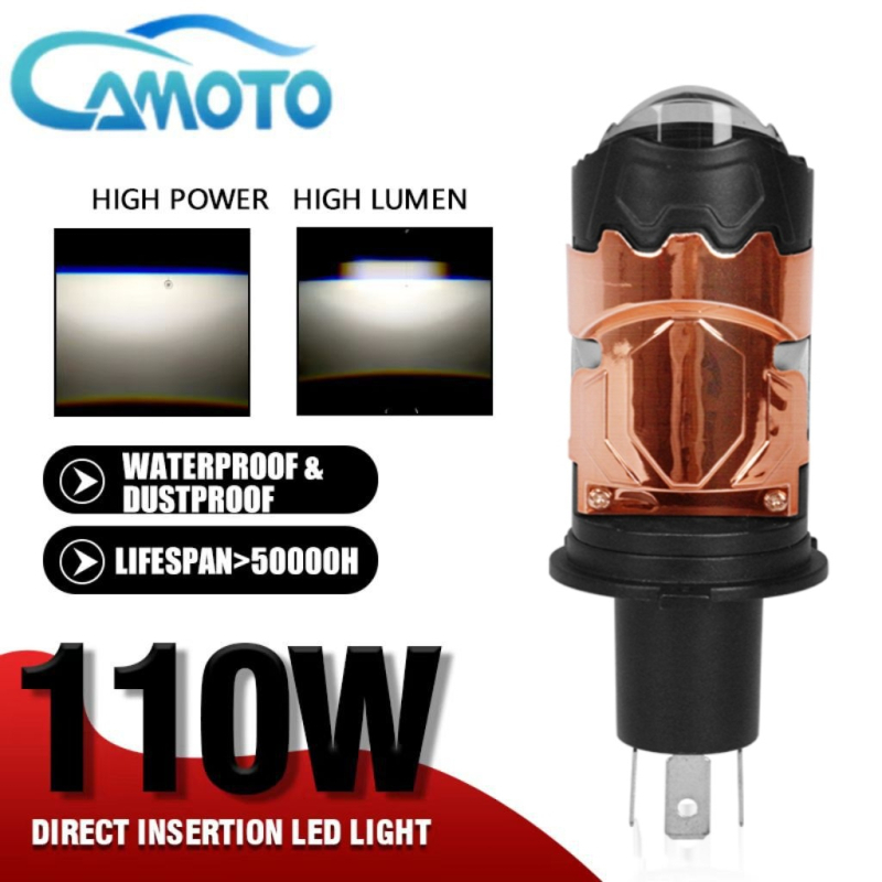 CAMOTO LED H4 autó- és motorkerékpár fényszóró, 55W, 12V, 13000LM, IP68