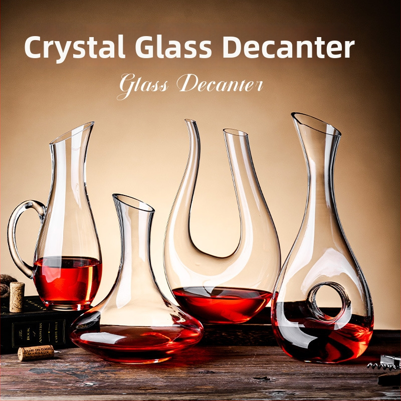 Dekantér na červené víno, sklenený, hmotnosť 500 g, moderný minimalistický štýl, uvedený na jeseň 2020